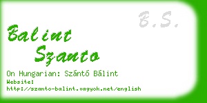 balint szanto business card